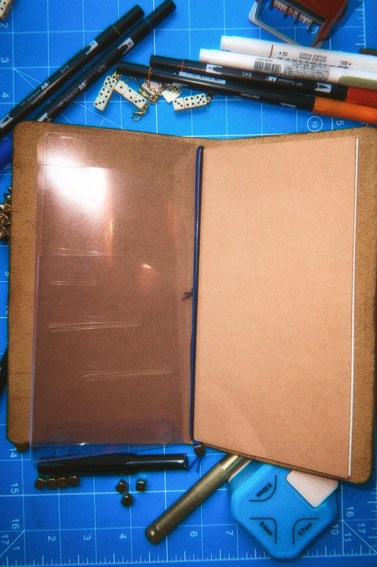 Traveler’s Style Leather Journal Cover - Brown - Standard Size