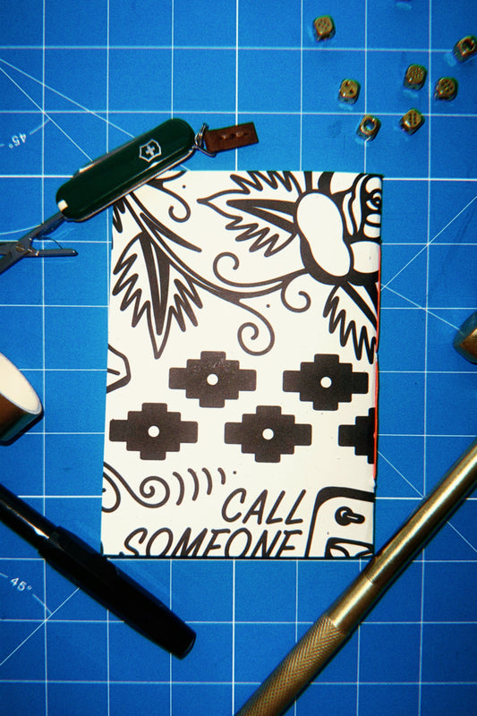 A6 Size Blank Notebook Insert - Honky Tonk Angel