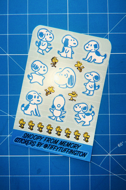 SNOOPY FROM MEMORY STICKER SHEET