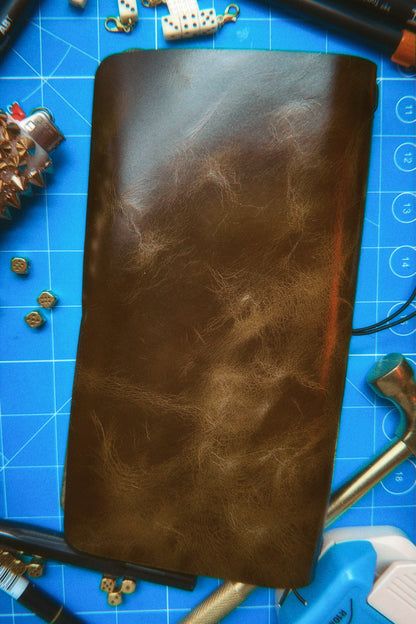 Traveler’s Style Leather Journal Cover - Olive - Standard Size