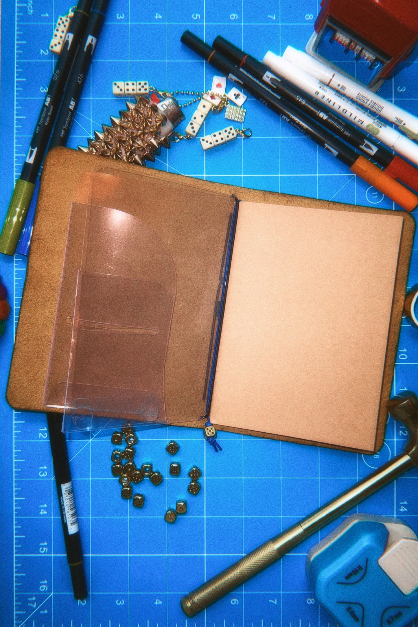 Traveler’s Style Leather Journal Cover - Brown - A6 Size