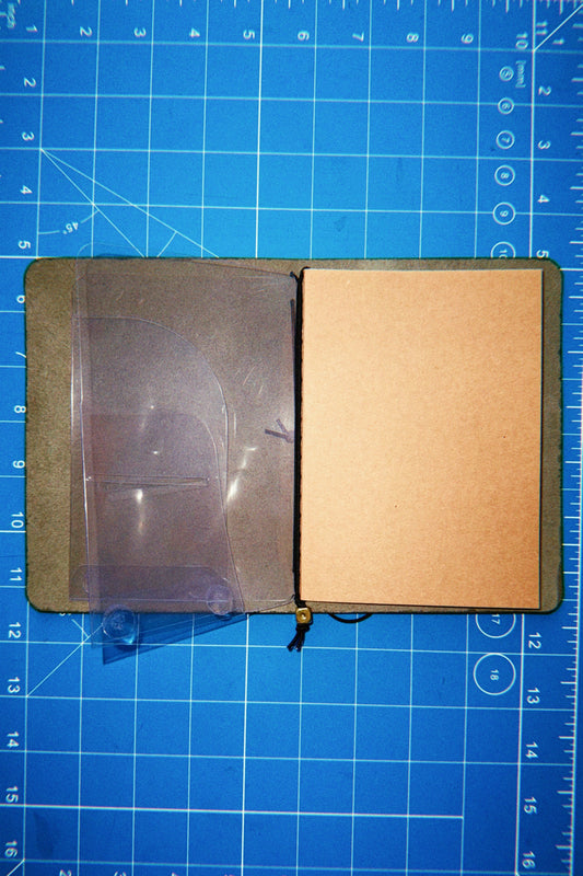 Traveler’s Style Leather Journal Cover - Olive - A6 Size