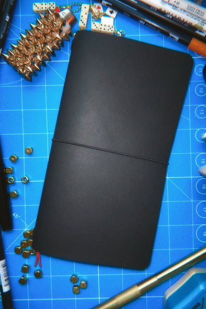 Traveler’s Style Leather Journal Cover - Black - Standard Size