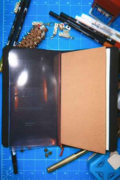Traveler’s Style Leather Journal Cover - Black - Standard Size