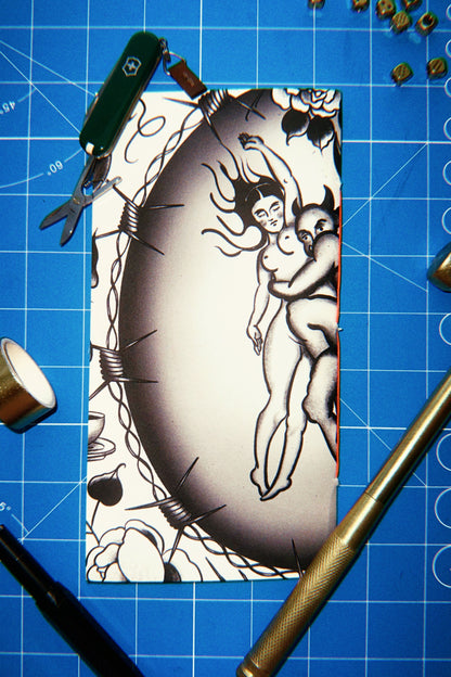 Standard Size Blank Notebook Insert - Woman and Demon